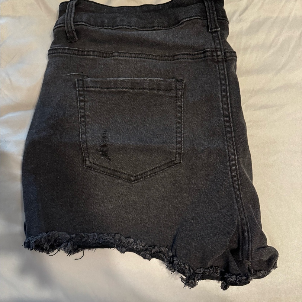 Black Denim Shorts